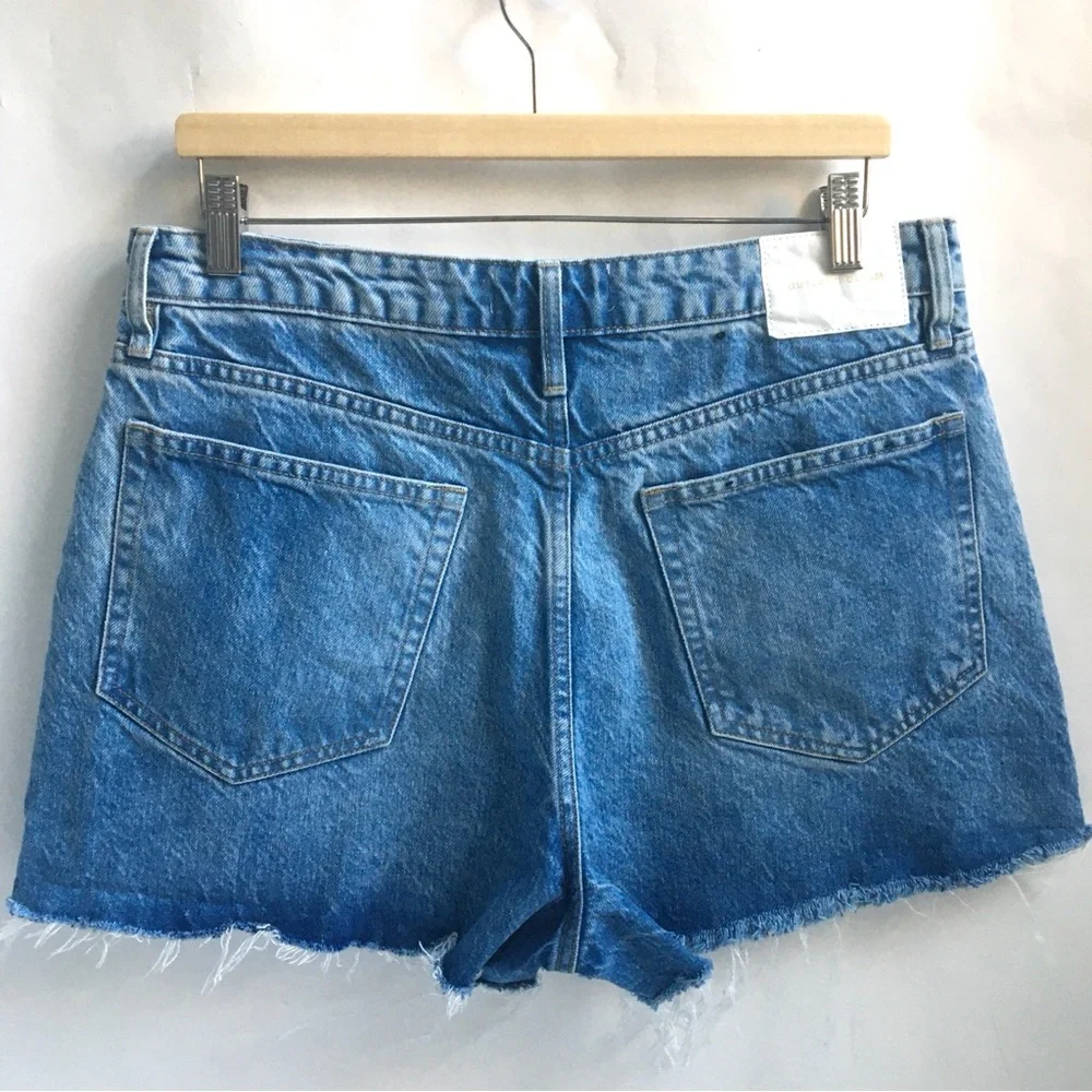 OUTLAND DENIM Annie High Rise Relaxed Former Blue Denim Jean Short Size 31